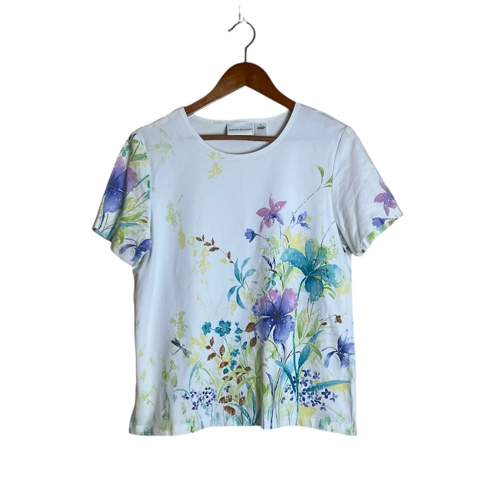3‎ for $30! Alfred dunner floral print short sleeve shirt